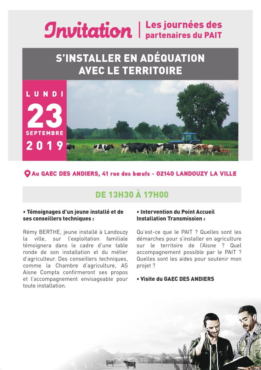 JAHautsdeFrance's tweet photo. 📌 Journée des partenaires du PAIT : "S'installer en adéquation avec le territoire"

Rdv lundi 23 septembre dans l'Aisne chez Rémy Berthe, jeune installé produisant du lait pour la fabrication de Maroilles ! 🐮🧀 https://t.co/RWjBnoo3s7