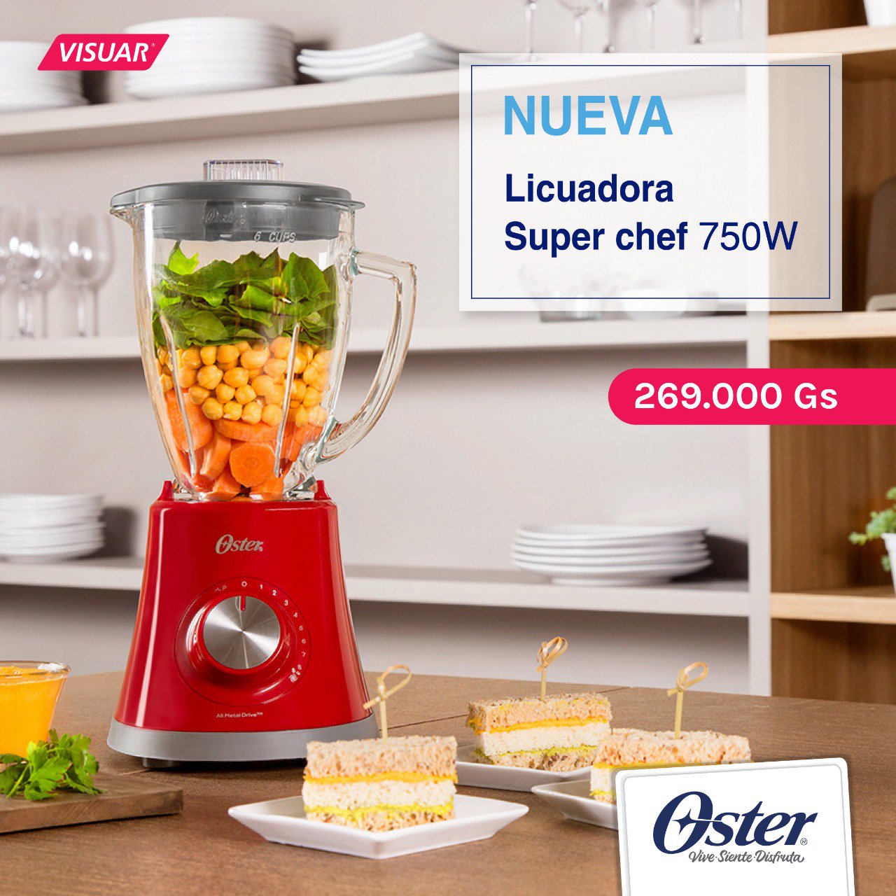 Visuar Paraguay on X SUPER PRECIO Las nuevas licuadoras Super Chef de Oster con precio Oferta 269.000 Gs. Motor de 750W que te garantiza una super potencia en el momento