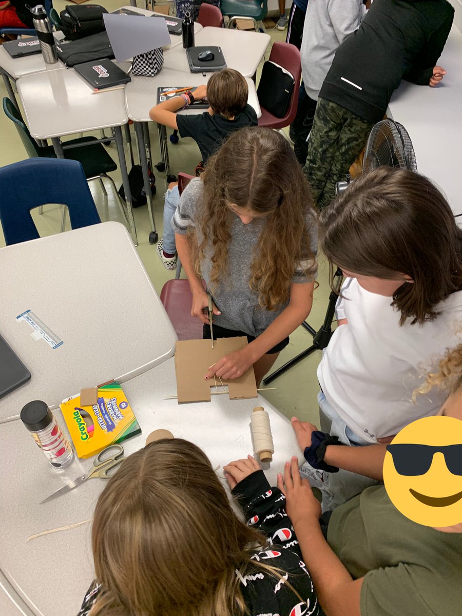 renthestem's tweet photo. Starting off the STEM year right with a Rubber Band Car challenge. Loved to see the collaboration and discussion right away! #GandySTEM https://t.co/PgO97px7Ey