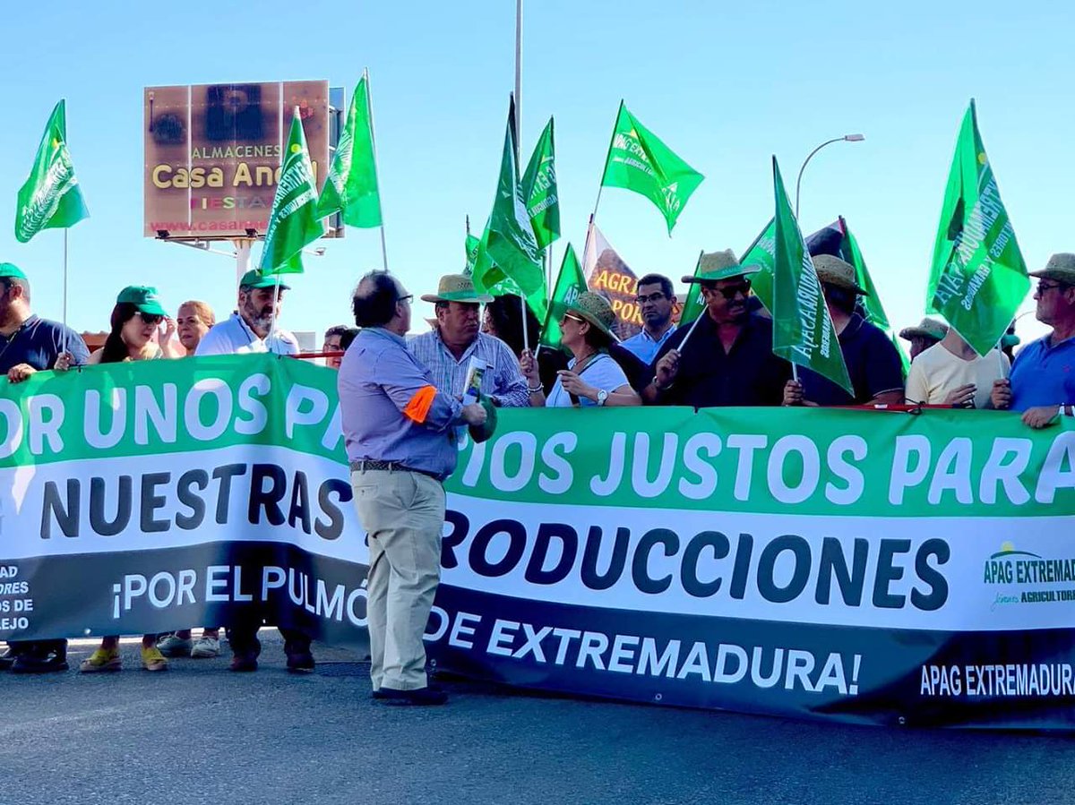 PP_Badajoz's tweet photo. Apoyando a nuestros agricultores en Almendralejo🚜Manifestación #Asaja #ComunidadLabradores #ApoyoAlSectorPrimario Dramática situación de nuestro campo. Sequía, costes de producción altos e ingresos bajando.Totalmente asfixiados! La Junta desaparecida abandonando al mundo rural p https://t.co/tG2sx5cblw