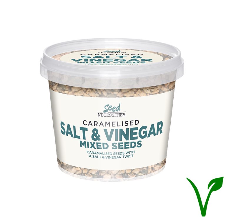 seednecessities's tweet photo. Woo 🙋‍♀️ our Caramelised Salt &amp; Vinegar Mixed Seeds are Vegan 🌱

#SeedNecessities making snack time tasty! 

Available in @lidl_ireland and Northern Ireland now... while stocks last! 🚀 
.
.
. 
#snacktime #vegansnacks
#lidl 
#bestofireland #supportlocal #kickstartprogramme https://t.co/8GmUtfapOg