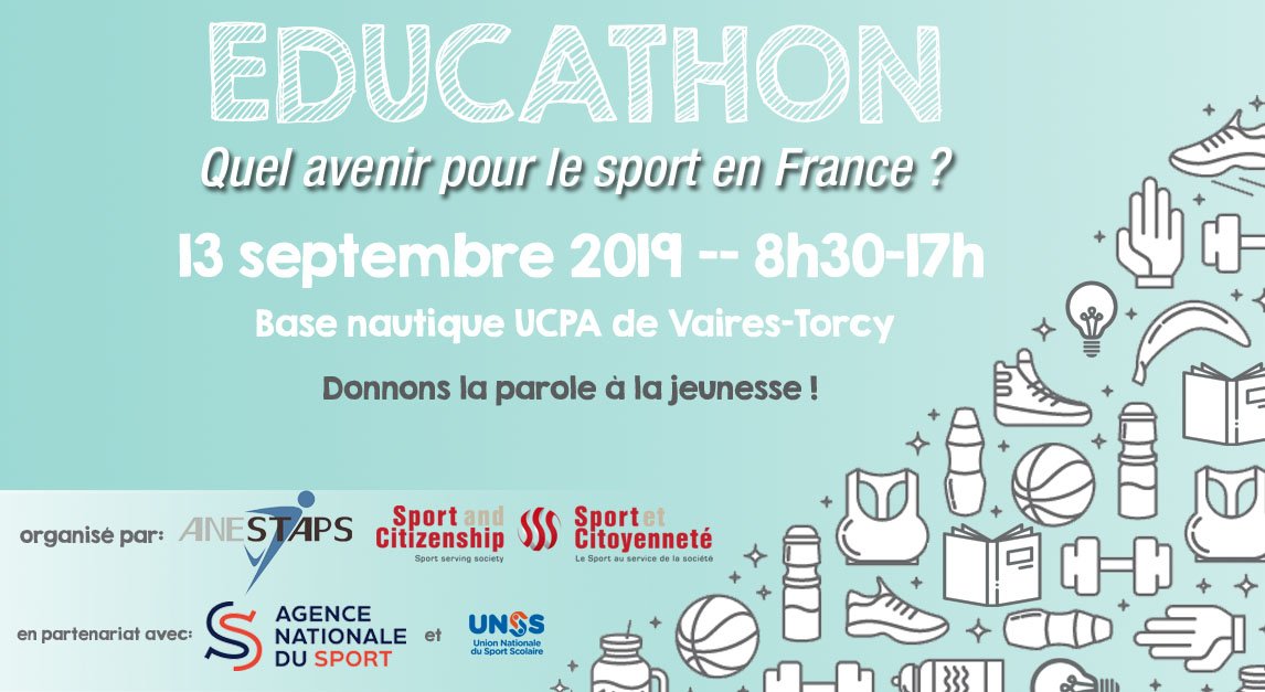 📢 Donnons la parole à la jeunesse ! 
Nous organisons le vendredi 13 septembre un #Educathon sur l'avenir du sport en France, en partenariat avec <a href="/SportandCitizen/">Sport et Citoyenneté</a> et l'<a href="/Agence_du_Sport/">Agence nationale du Sport</a>.
➡️ 100 jeunes pour penser le sport de demain !