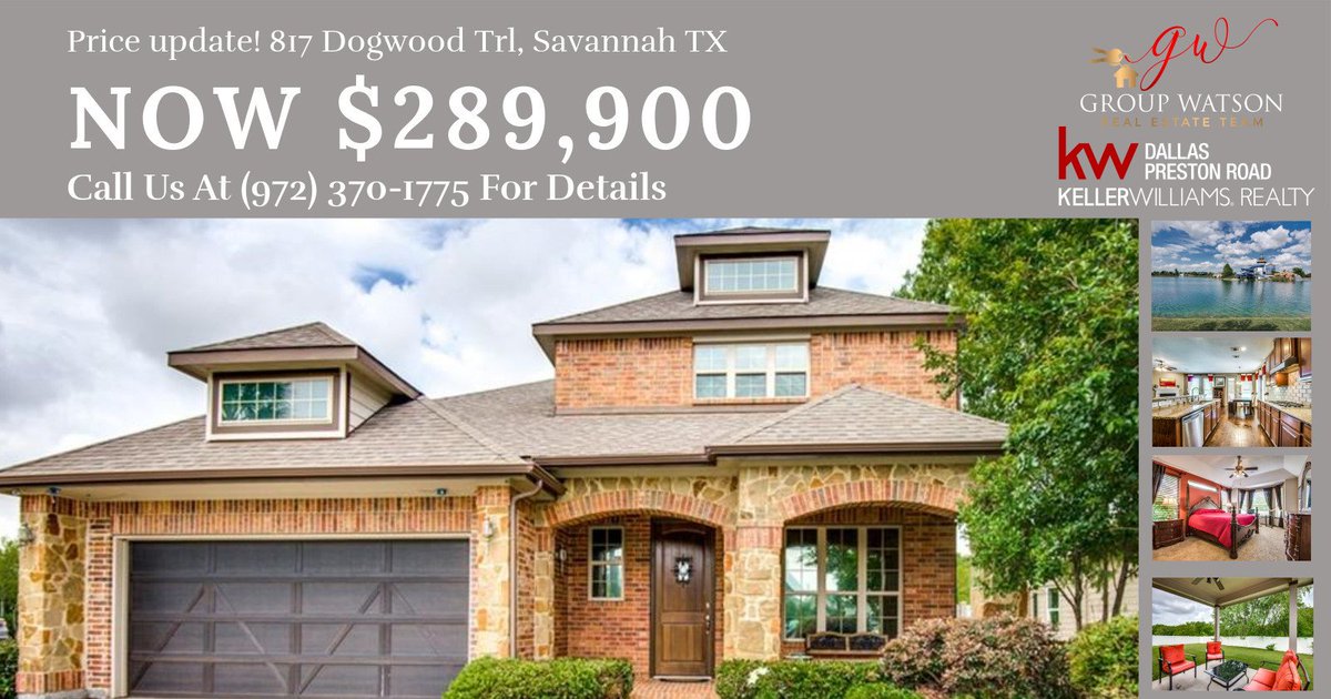 GroupWatson's tweet image. Beautiful former model home in the resort-style community of Savannah, at an even better price! Enjoy views of the pond, water park, and lush greenbelt. Open Saturday 1-3 PM, or contact us for a tour today! 

#savannahtx #formermodel #greenbeltlot #waterviewlot #dfwrealestate