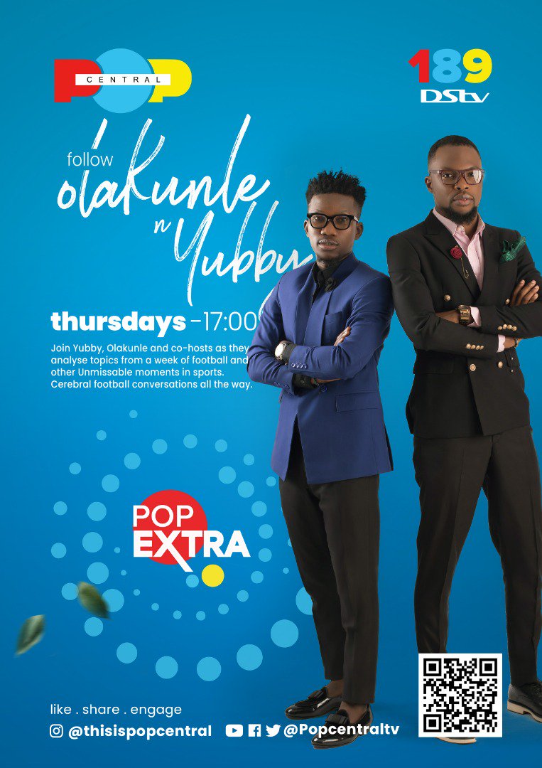 YubbyNduonofit's tweet photo. We're live at 5pm. With the ever so articulated @monday_iniobong and @olakunlerufai_ #PopExtra https://t.co/soend9lpxL