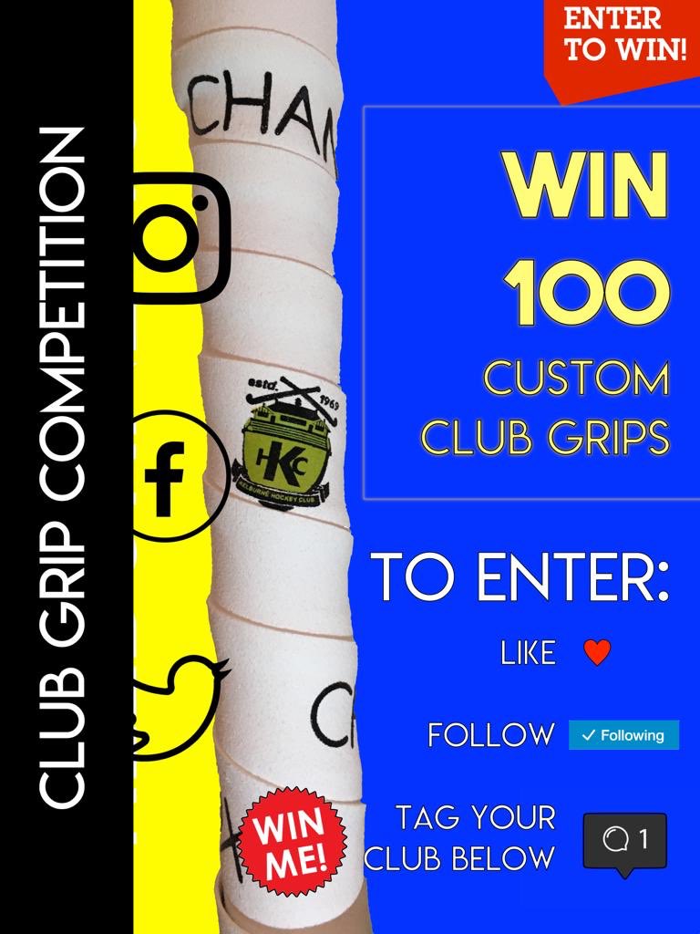 COMPETITION TIME 🥳 
Win 100 CLUB GRIPS:
- LIKE THIS POST - FOLLOW <a href="/chamroxhockey/">Chamrox</a> - TAG YOUR CLUB BELOW

Get your club to get members to LIKE and FOLLOW <a href="/chamroxhockey/">Chamrox</a>
Winner randomly drawn on SUNDAY 8th!
#inittowinit #chamroxhockey #clubgrip #bestgripever #getagrip #getachamrox