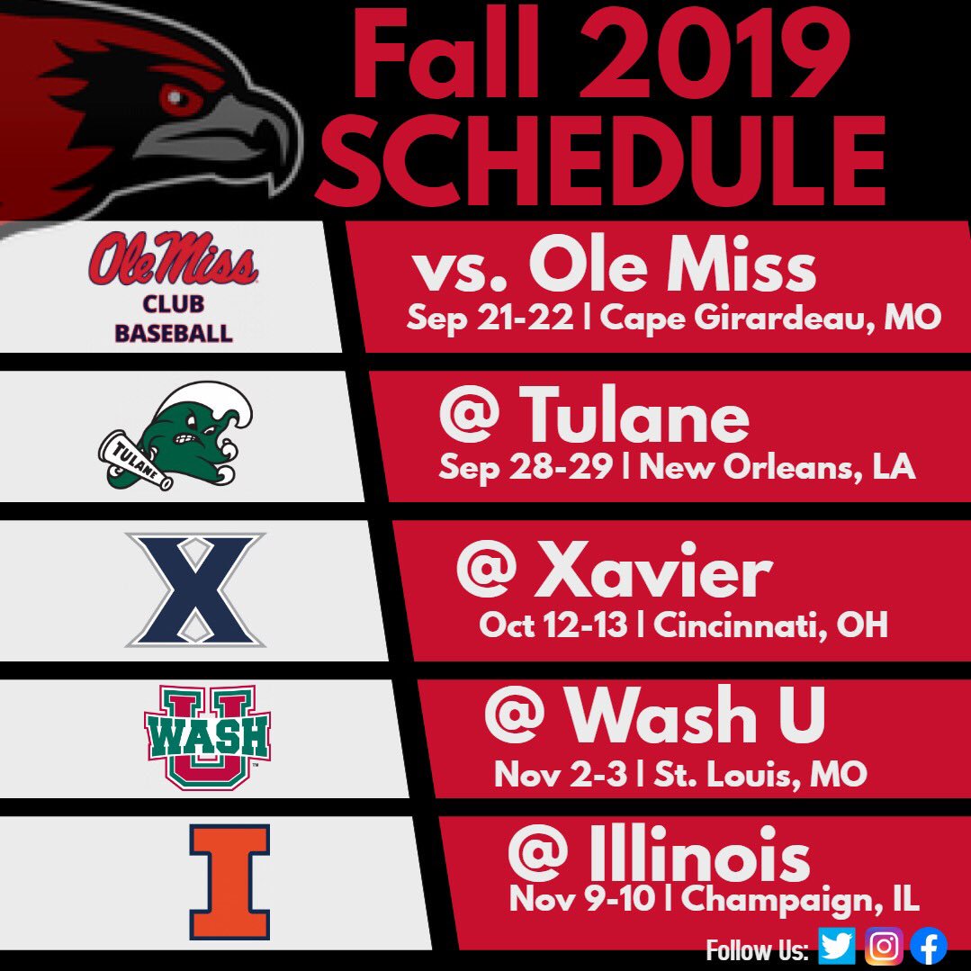 🚨The Fall 2019 Schedule is officially here!🚨