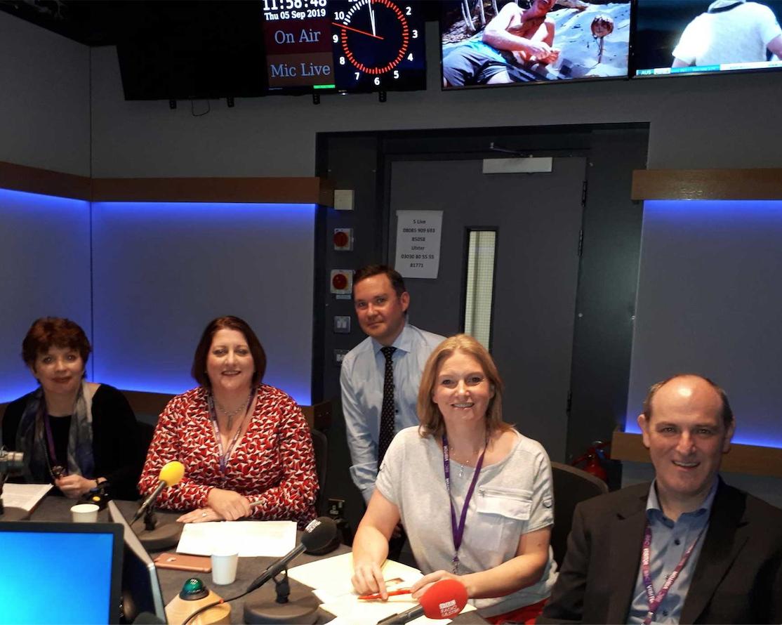 Great to see Claire McAlinden, Ops Director of 
<a href="/QubEps/">QUB EPS</a>, at the recording for this week's <a href="/bbcradioulster/">BBC Radio Ulster</a>
Inside Business with <a href="/JP_Biz/">JPCampbellBiz</a> to discuss talent, skills and females in manufacturing. Listen in on Sunday at 1.30pm #LoveQUB