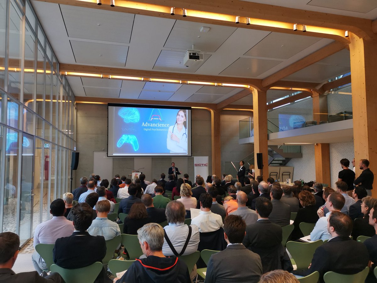 sictic_ch's tweet photo. Swiss tech startups pitching at 67th SICTIC Investor Day at @Tamedia: @advancience, @arbalo_ch, Arbrea Labs, Noisypeak https://t.co/r3H9Q3Yvvn
