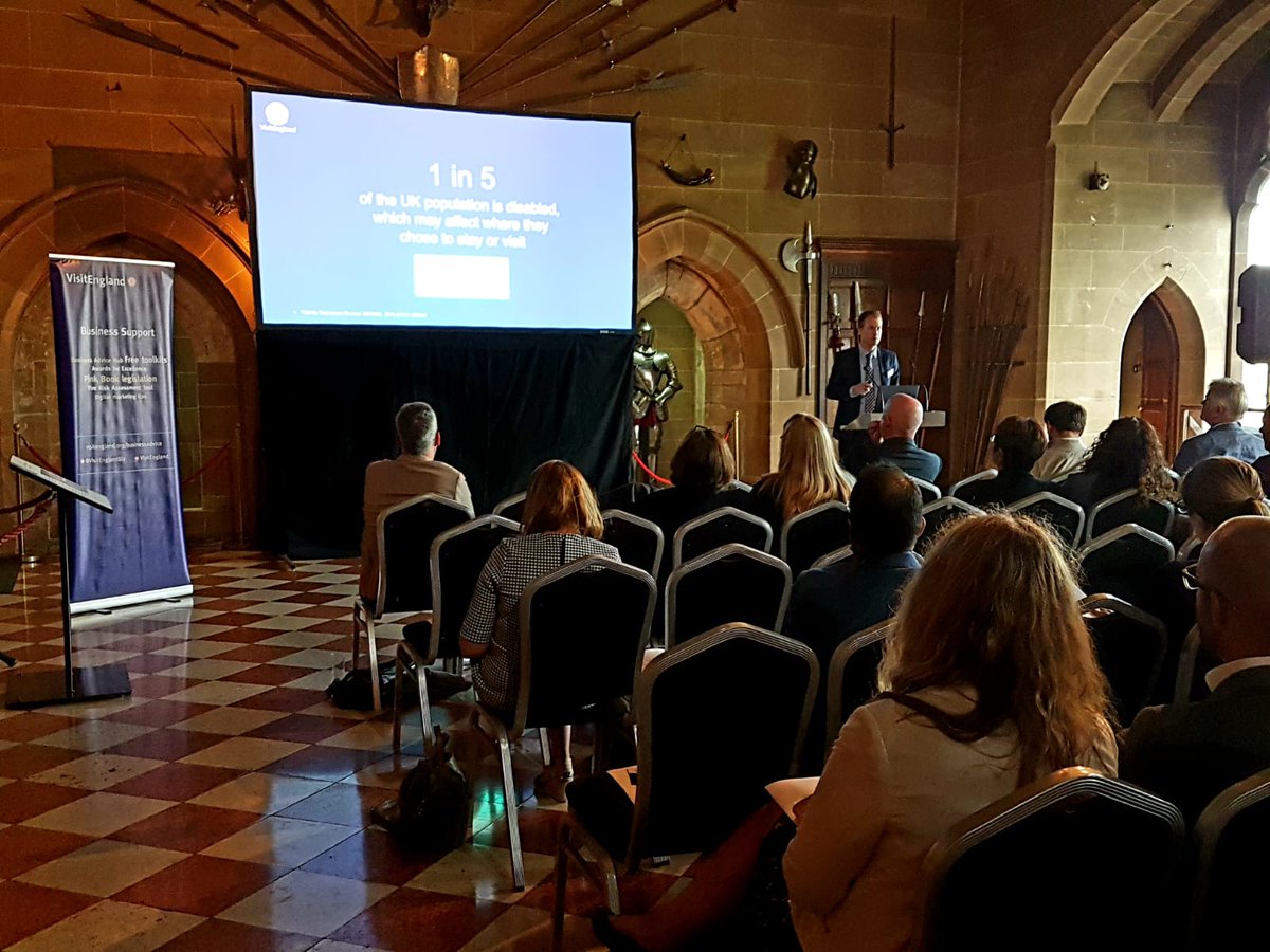 Fantastic tips + mythbusting from <a href="/RossCalladine/">Ross Calladine</a> on making your tourism business #accessible to as many people as possible. Did you know that more than half of British adults with an impairment didn't take a domestic trip in the last 12 months? <a href="/VisitEnglandBiz/">VisitEnglandBiz</a> #accessibletourism