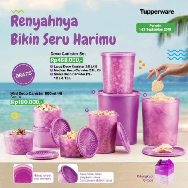 RestyDY's tweet photo. Saya menjual Tupperware Purple Deco Canister Set seharga Rp410.000. Dapatkan produk ini hanya di Shopee! https://t.co/adnaurDldF #ShopeeID https://t.co/AYNdcx3ONC