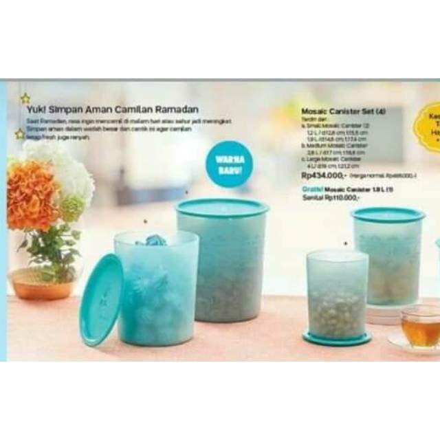 RestyDY's tweet photo. Saya menjual Tupperware Mosaic Canister Set seharga Rp410.000. Dapatkan produk ini hanya di Shopee! https://t.co/01MmYeQ7Ub #ShopeeID https://t.co/JHq10R54zw