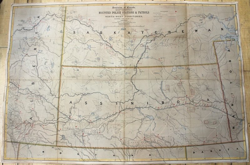 vrbppShow's tweet photo. #vrbppShow is pleased to have Toronto's Alexandre Antique Prints, Maps &amp; Books as an exhibitor. One treasure Alexandre is bringing to the show is this wonderful 1886 #map featuring NWT Mounted Police stations &amp; patrols.  #bookfair #yvr #maps #ephemera #antiquarian #rarebook https://t.co/a5L4TW0ROn
