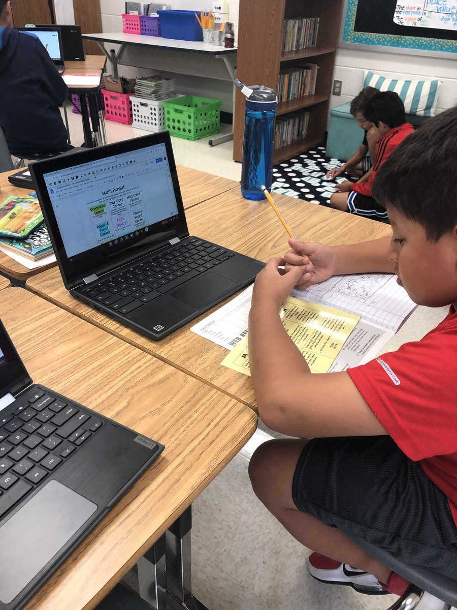 caitlinlandrum's tweet photo. Using our playlists during math centers! #SEL20 #PL https://t.co/aqiEck9byS