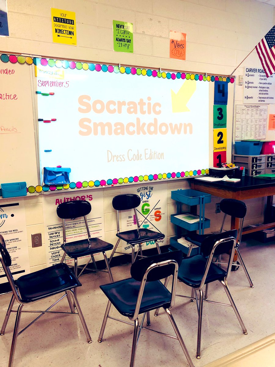 Prepping for a SMACKDOWN in ELA today! Practicing formal discussions for our RCD Task! #2185pride #weareone #socraticseminar #formaldiscussions