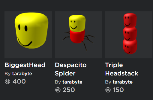 Andrew Bereza On Twitter All Three Of These Hats Were Released Yesterday By The Same Person And Are The Top Selling Ugc Hats At The Moment They Are Making A Lot Of Money - big head stack roblox