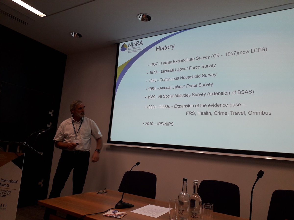 DrSarahMartin's tweet image. Survey collections in Northern Ireland through the decades: great overview by Kevin Sweeney @NISRA #RSSConf2019