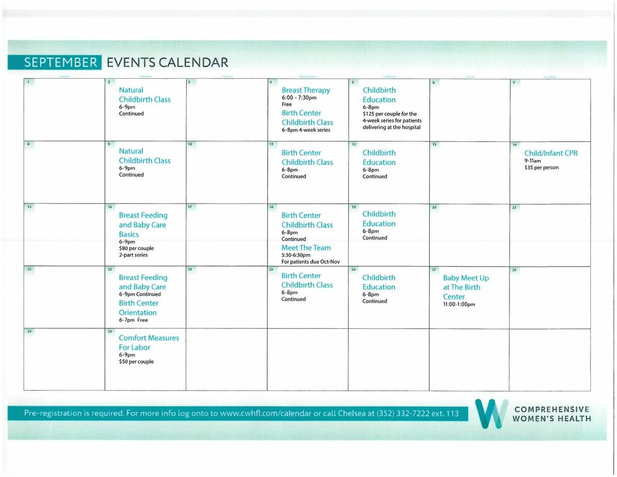 cwhfl's tweet photo. September is a great month to sign up for all sorts of classes!  Don't forget to pre-register at https://t.co/6X18jduym0 https://t.co/tU9RBuxKdh