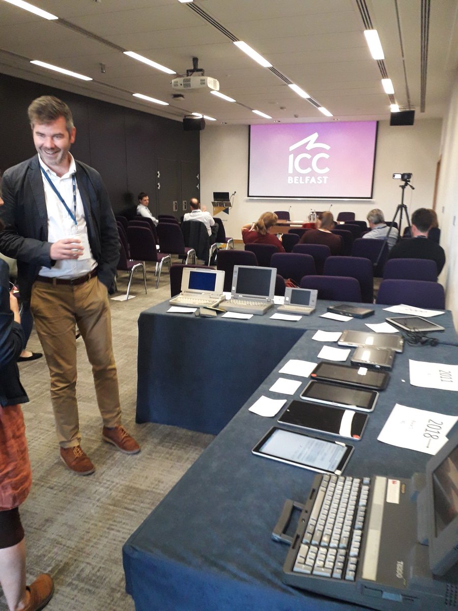 DrSarahMartin's tweet image. Fascinating exhibition of CAPI equipment for household interviews in the last 40 years in NI - thank you Andrew McCormick and colleagues @NISRA for pulling these out the archive! @ScotStat #RSSConf2019