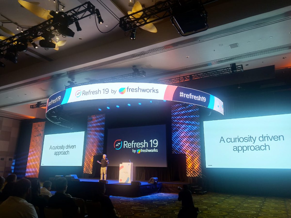 FreshworksInc's tweet image. Marcus Engman explaining the #democraticdesign principles at @IKEA. 

#Refresh19 #ExperienceMatters