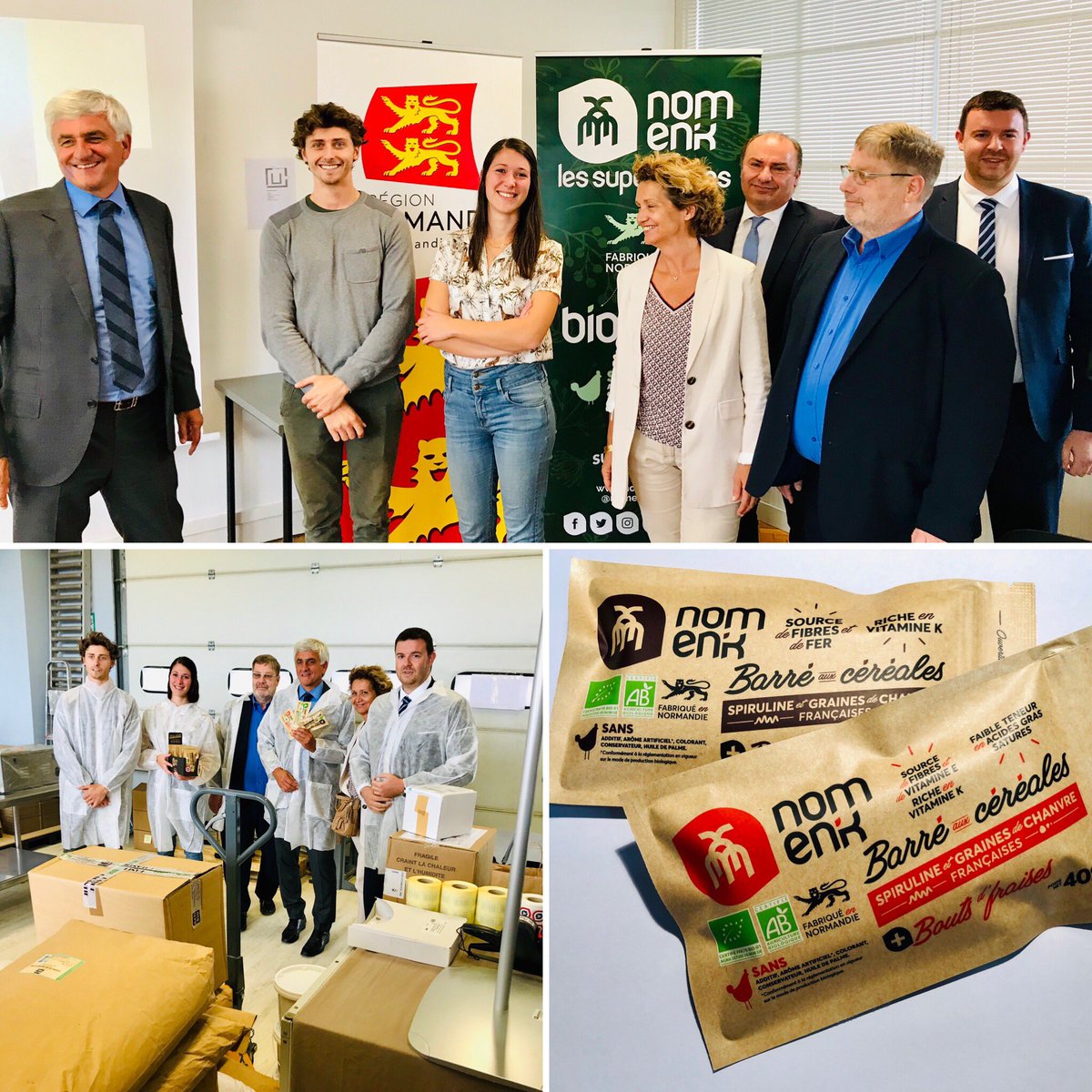 Julien Demazure (@juliendemazure) on Twitter photo Visite de la start up @Nomenkofficiel soutenue par la <a href="/RegionNormandie/">Région Normandie</a> qui produit des barres de céréales bio à base de spiruline et de graines de chanvre. Félicitations à Lucie et Clément pour la construction de cette belle aventure entrepreneuriale. <a href="/NdieConquerante/">La Normandie Conquérante</a> Visite de la start up @Nomenkofficiel soutenue par la <a href="/RegionNormandie/">Région Normandie</a> qui produit des barres de céréales bio à base de spiruline et de graines de chanvre. Félicitations à Lucie et Clément pour la construction de cette belle aventure entrepreneuriale. <a href="/NdieConquerante/">La Normandie Conquérante</a>
