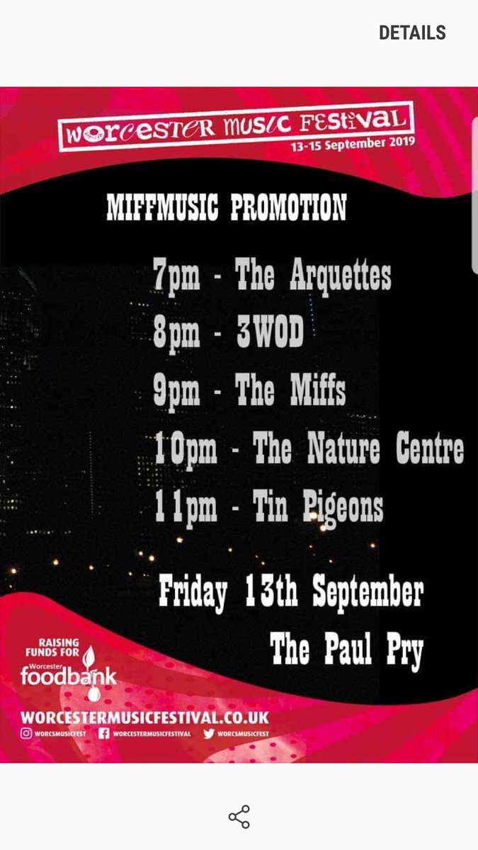 MiffMusic Promotion presents Worcester Music Festival 2019 at The Paul Pry.
A blistering line up for Friday 13th from 7 pm.
