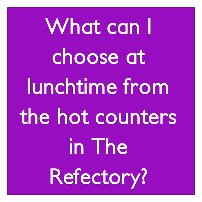 StEdwardsFood's tweet photo. A quick guide to lunch choices on the hot counters. You'll find a full three week menus on @StEdwardsColl website https://t.co/10uxHnTFmU