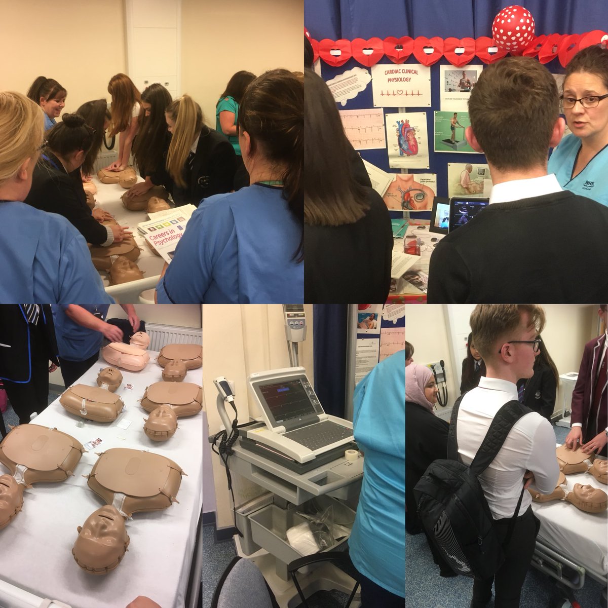 Who wants to be a nurse? Or maybe work as a cardiac physiologist? ⁦@wearehairmyres⁩ inspiring the next generation ♥️ ⁦@NHSLanarkshire⁩ ⁦@susan_friel⁩ ⁦@AngelaDixon2018⁩ ⁦@HMCardiacNurses⁩ ♥️ #hairmyresandproud