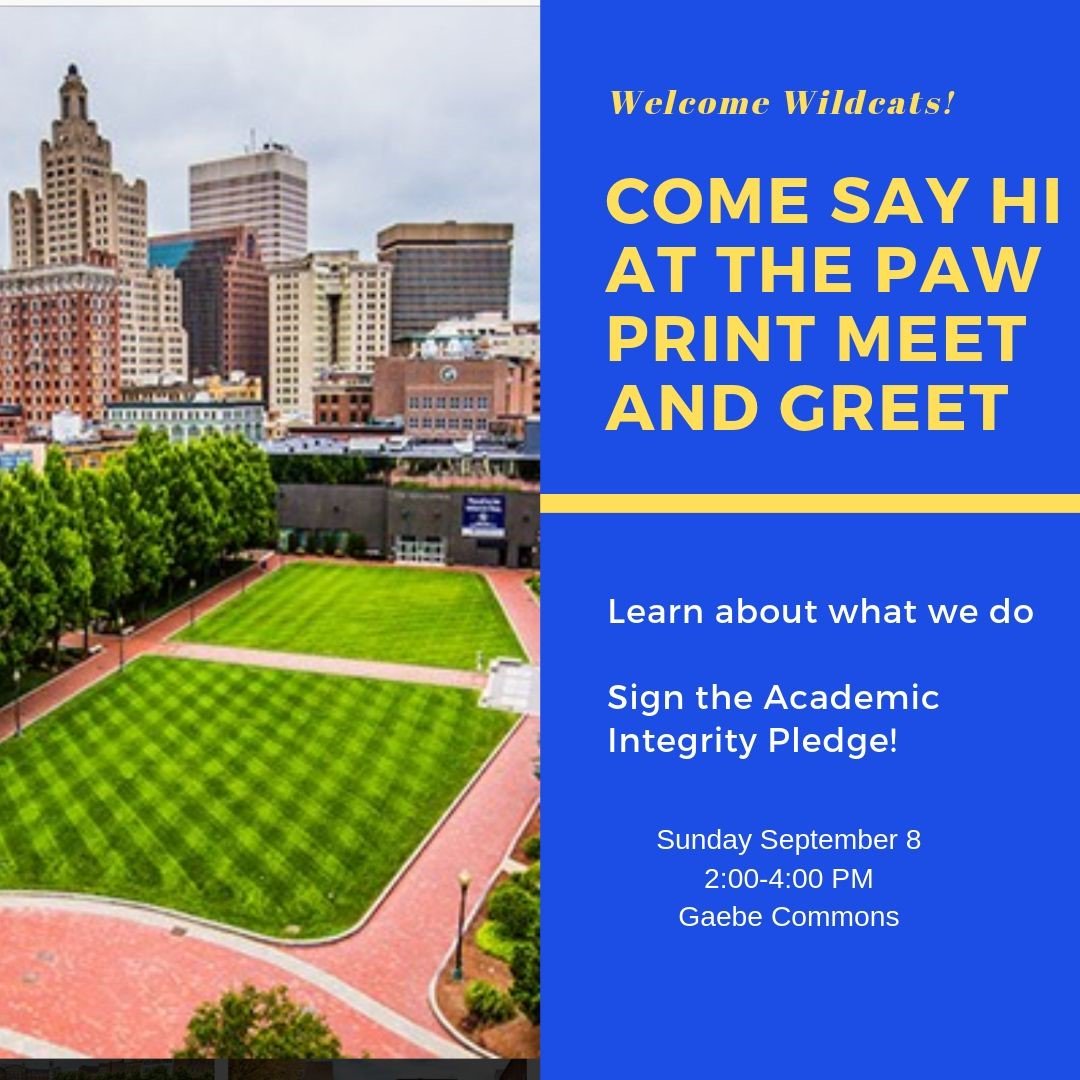 JWUPVDConduct's tweet photo. So excited to see our JWU Wildcats back on campus! Come say hi this SUNDAY at the Paw Print Meet and Greet! https://t.co/TBx0oK6Nij