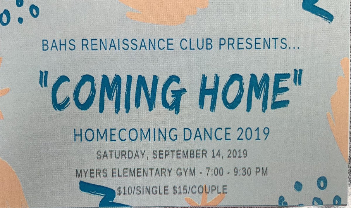 StinsonAli's tweet photo. Starting tomorrow morning...get your HOCO Tickets in Mrs. Stinson’s Room!  #cominghome2019 #hocokickoff https://t.co/EsfdS3tnNz