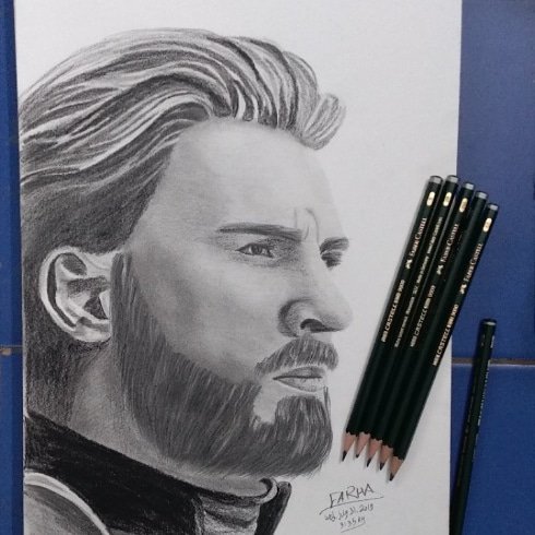 Drawing Steve Rogers Captain America  Chris Evans  Avengers  YouTube