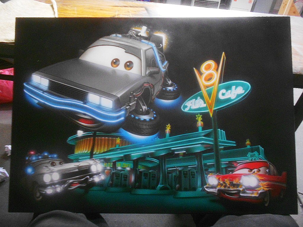 Big O Airbrushing A Twitter いま こんな感じ エアブラシエアーブラシフリーハンドアート絵iイラストカーズクリスティーン ゴーストバスターズバックトゥザフューチャービッグオー Airbrush Freehand Art Illustrations Cars Christine Ghostbusters