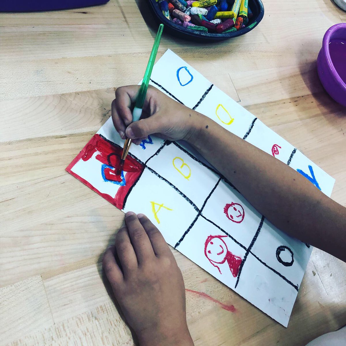 1st grade is finishing up these Mondrian insprired artworks! ❤️💛💙 #elementaryart #trailwoodelementary #smsd