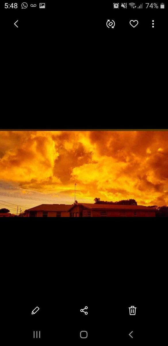 burnep's tweet image. The skies over Barbados,  10 days ago when Dorian was getting ready to start his disgusting ways