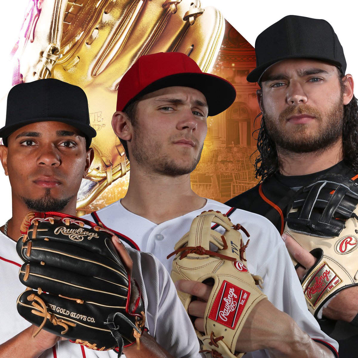 RawlingsSports's tweet photo. Who do you think will win a #Rawlings #GoldGlove Award at shortstop this year? Comment who you think is #TheFinestInTheField at short this season. https://t.co/xOUZKPIYRq