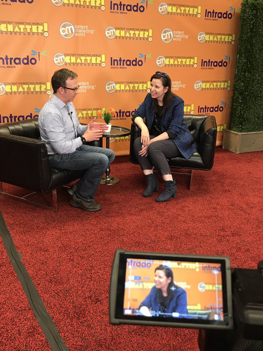 kateo's tweet image. So enjoyed doing a Chatter interview for @CMIContent with @timwasher at #CMWorld about #TechHumanist... and somehow also about what a badass I am for wearing sunglasses on my head on BBC World News. 😂

If I find a link for our interview to share I will post it below. ❤️