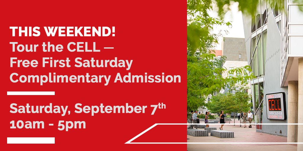 Join us! Complimentary admission to the CELL this Saturday for (tag) SCFD’s #Free First Saturday (tag)Golden Triangle