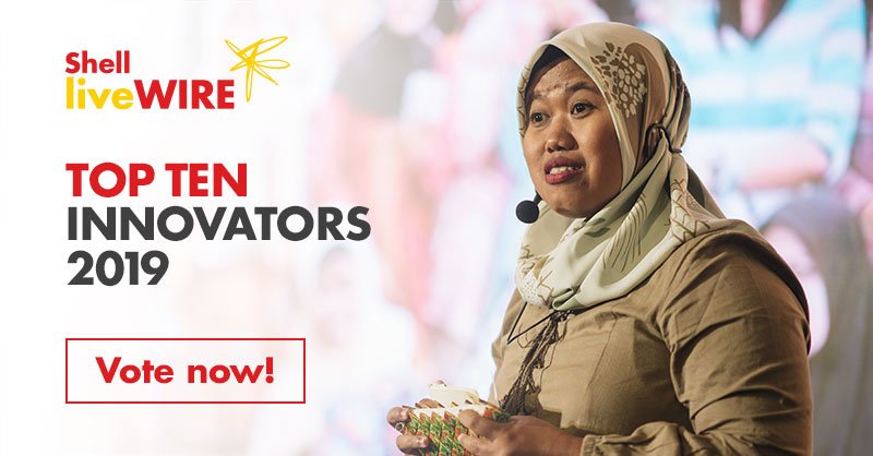 Shell's tweet photo. We’ve searched the globe for the best &amp; brightest innovators 💡 bringing us closer to the #CircularEconomy. Now we need your help deciding who will win the #TopTenInnovators prize! Vote now: https://t.co/J7gm2u9H7m https://t.co/kHnW4M7W6r