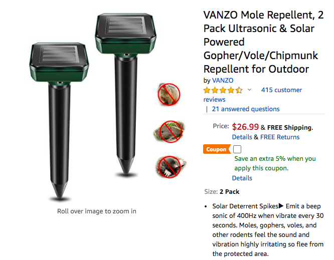 ReviewMeta's tweet photo. Why does this Mole Repellent have reviews from back scratchers, skin creme and other unrelated items?  Why can't Amazon #StopReviewHijacking but ReviewMeta can auto-detect and alert would-be buyers?

https://t.co/FLrpbh5K5j https://t.co/DgzS6wf1Hk