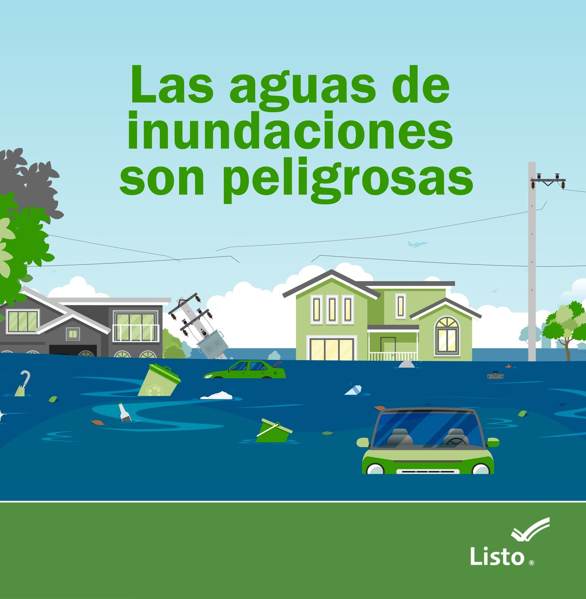 El huracán #Dorian causará inundaciones repentinas. Esté a salvo:

🚷 NO camine, conduzca o nade por aguas altas 
🚧 Evite puentes con aguas rápidas 
🚙 Siga actualizaciones de los oficiales locales. Si ordenan desalojar, hágalo rápidamente.  

Más info: Listo.gov/es/inundaciones