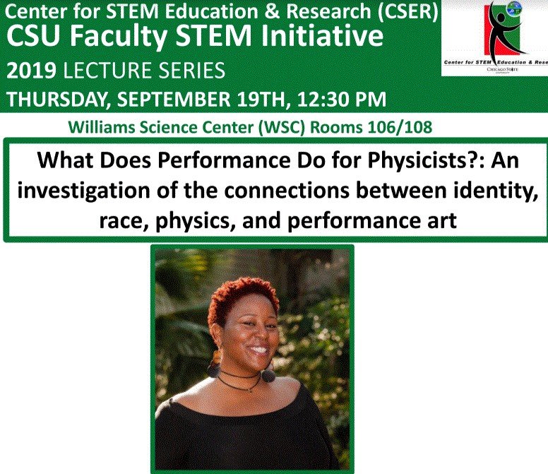 Excited to have Dr. Simone Hyater-Adams from CU-Boulder talk @ChicagoState on Thursday, Sept 19th, CSU-Science Rm.106/108 @ 12:30 PM. #WeAreCSU.