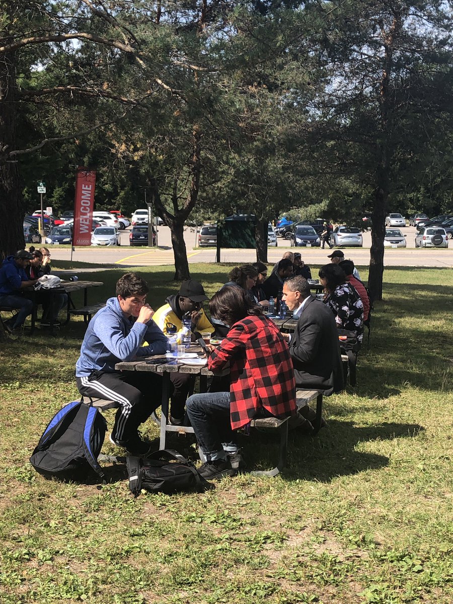 AlgomaU's tweet photo. We had a blast at the Algoma University Alumni BBQ today! 🍔🌭 so much fun hanging out with staff, faculty and students on such a beautiful day ☀️#algomau #alumni #bbq #delish #oweek2019 #newbeginnings https://t.co/TZ3kOz3Agb