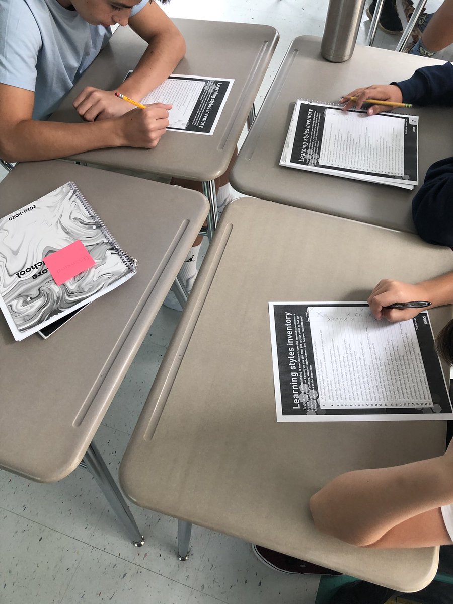 TStewartBMS's tweet photo. Developing class rules and taking a learning styles inventory make for a great first day of 8th grade Social Studies! Excited for the year ahead! #MTPSpride #dolphinpride https://t.co/Ya0bDQb7QT