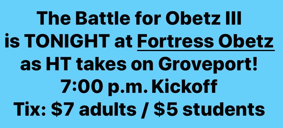 HamiltonLocalSD's tweet photo. Battle for Obetz III is tonight at 7pm! We need a very loud Ranger Nation at @FortressObetz #BringBackTheShield #BeatGroveport https://t.co/vZtAPhD5lB