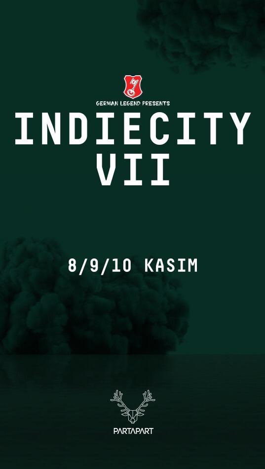 Partapart’ın yedincisinj gerçekleştireceği IndieCity Festivali, German Legends’ın da desteğiyle  8-9-10 Kasım’da birçok farklı mekandaki etkinliklerle müzikseverlerle buluşacak. Yerli ve yabanci birçok müzisyeni ağırlayacak festivalin detayları çok yakında!#youmakeitlegendary