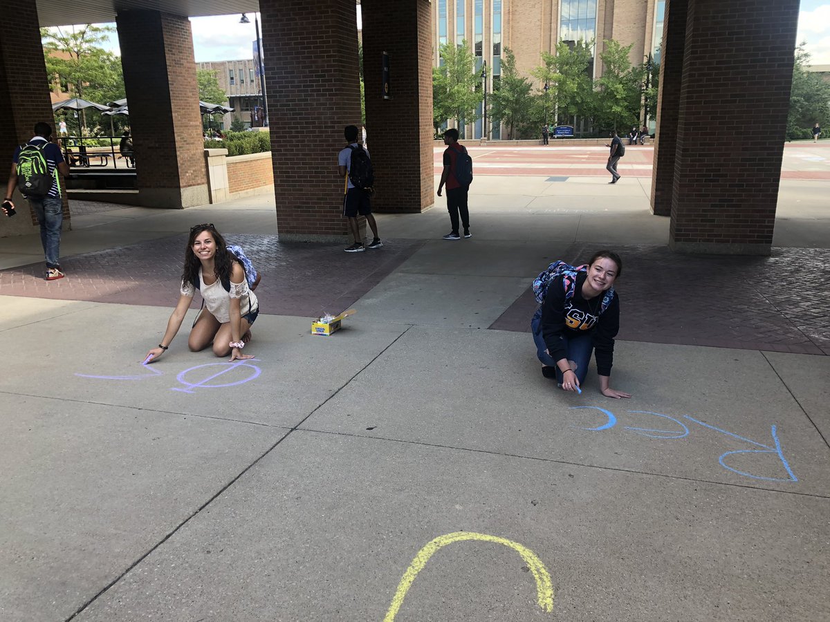phisigmapi_kent's tweet photo. We had a lot of fun chalking yesterday for PSP!! Check us out next week starting on 9/9 in the KSC ballroom balcony at 7:30 pm to learn more about us! https://t.co/qnJpjSX6eg