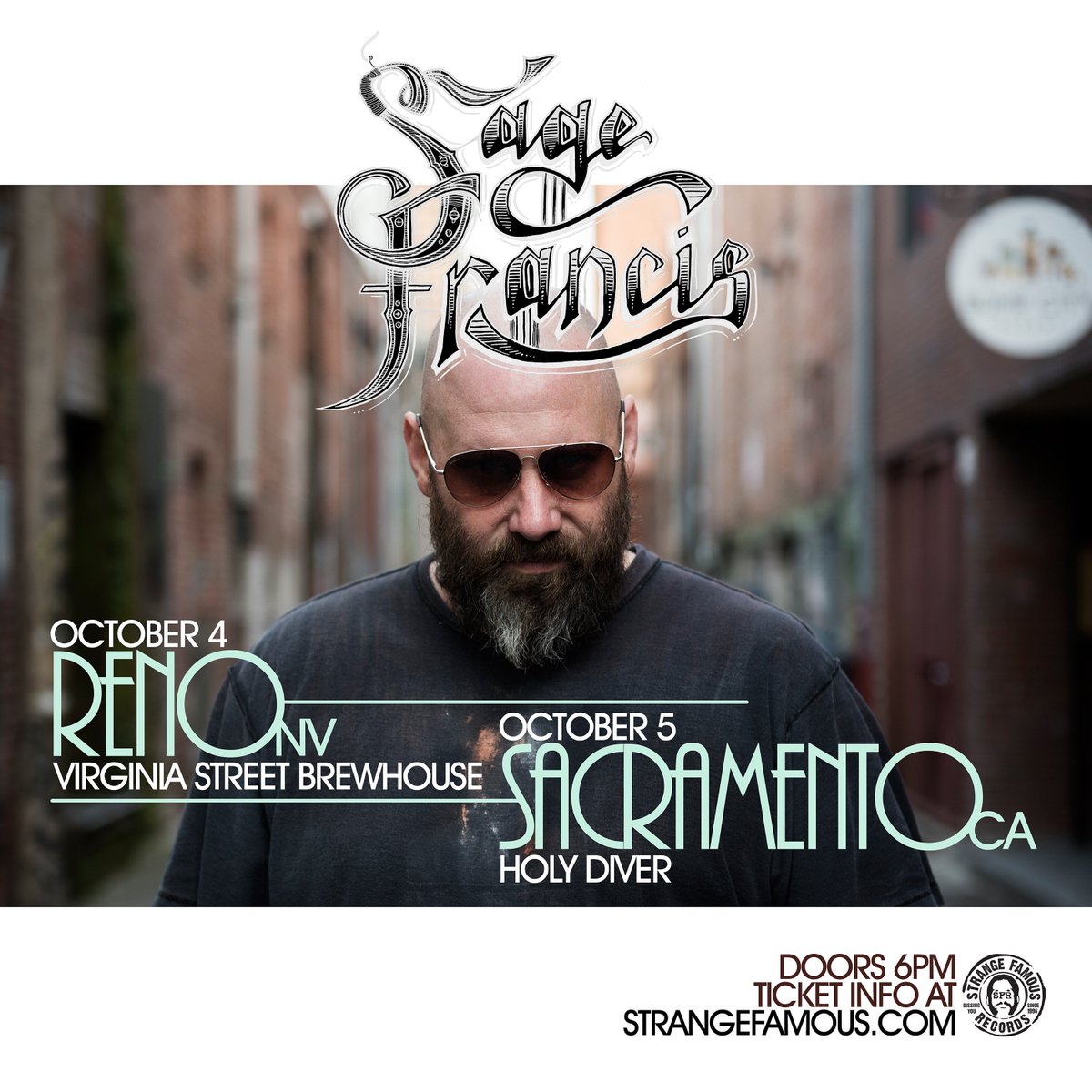 SageFrancis's tweet photo. RENO &amp; SACRAMENTO in one month!
My only 2 solo shows of 2019. 
https://t.co/lG3qIFe1dO
A bit random, yes, But I think that's how I'll be moving forward when it comes to shows. Catch me when you cannnnnnn. And, yes, I'm open to song requests. https://t.co/Q3edZgfHV9