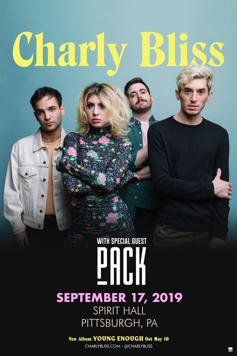 PACK_band's tweet photo. Yes!!!! We will be opening for the amazing @charlybliss at their Pittsburgh show on 9/17! https://t.co/WfzUcRI0EJ