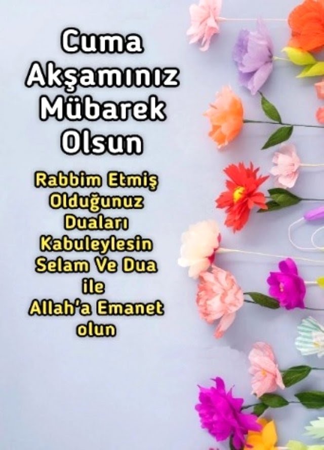 @eminecelik62 @TEKHEDEF2023AK @VahitKaragoez @MahmutAliTuncel @ErolDoruk16 @d_cakaroglu @feyzZehra @sabrigunes001 @Topunuzzgelinn @RtHalaskar SeLâmünALeyküm
CUMA Akşamınız Mübarek OLsun
🌿🌷#TEYZELERİNGÜLÜ 🌹🌹
ALLAH'ım!
Ümmet-i Muhammed'in Başın-da
Dönüp Duran Kara BuLutLarı KaLdır

İçinde BuLunduğumuz ELim Durumdan
Bizi HaLâs EyLe

Biz Aciz KuLLarını Gam,
Keder,
ZiLLet,
TembeLLik,MusibetLerden MuhaFaza
Buyur.
#Amin.