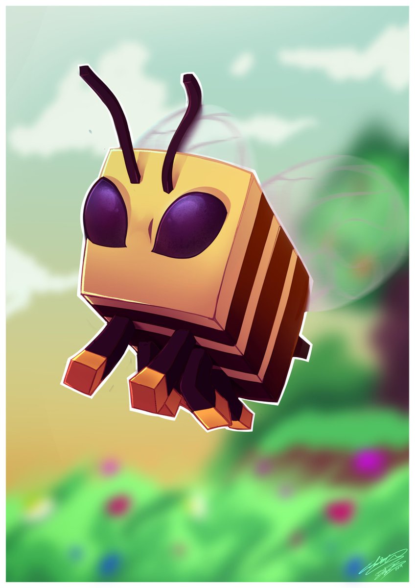 " A quick #Minecraft Bee"Hope you like it! #fanart #minecraftbee ...