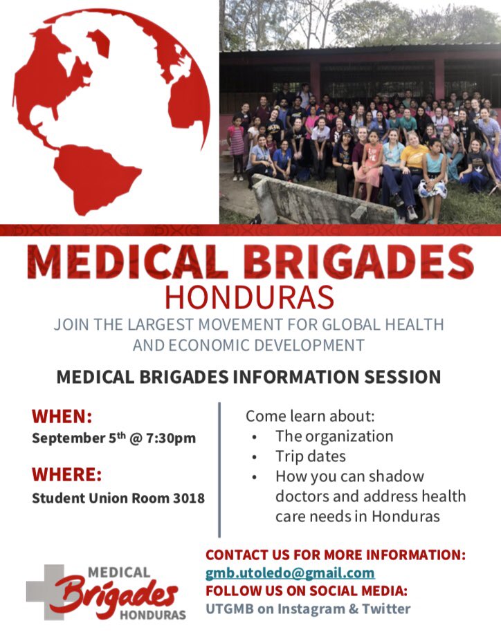 Come out tonight at 7:30 PM in SU 3018 for our first information session of the semester! Come learn about all of the amazing opportunities GMB can provide the world!🌍 We look forward to seeing you😉